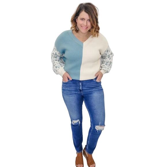 Kancan Sultana High Rise Distressed Stretch Jeans Slim Straight Knee Holes 7 27 - Picture 1 of 11